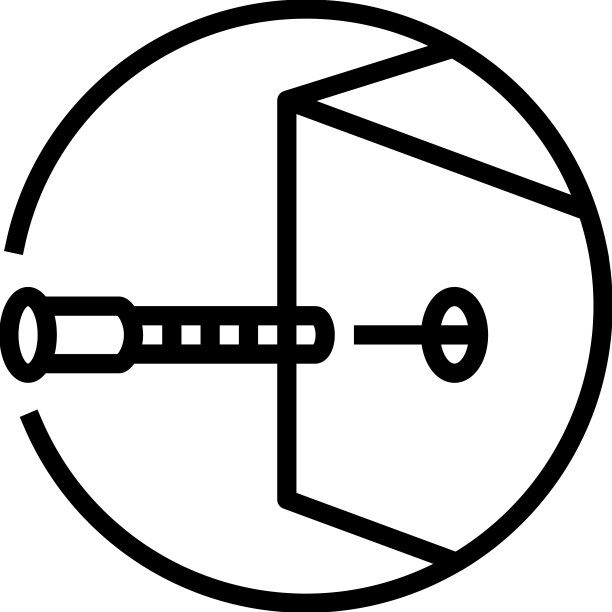 插入金属螺丝组装家具线图标图片下载