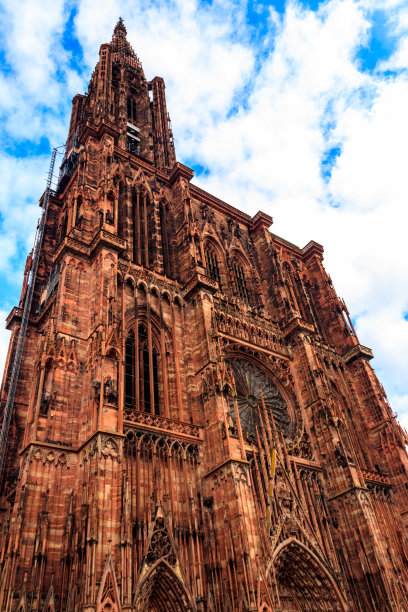 法国斯特拉斯堡的斯特拉斯堡大教堂或斯特拉斯堡圣母大教堂图片下载