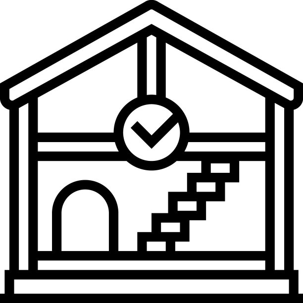 室内建筑房间设计线条图标图片下载