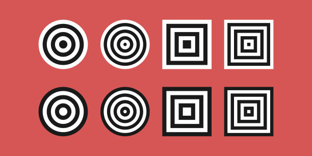 一组现代平面风格的几何图形图片下载