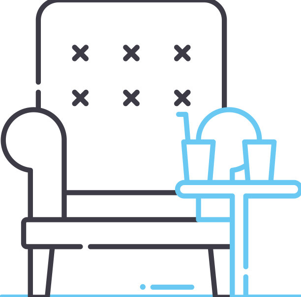 休息室线图标轮廓符号图片下载