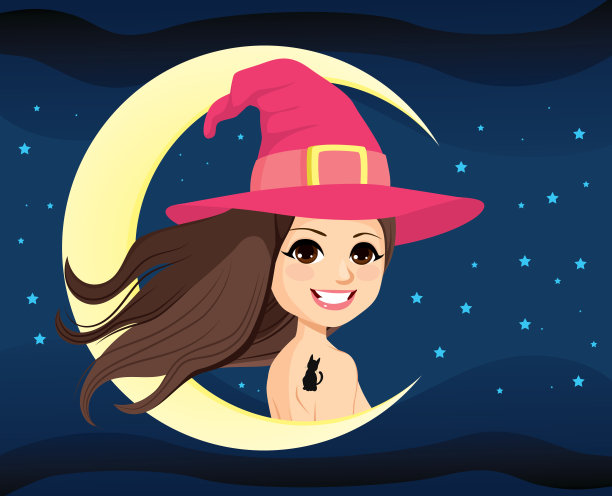 有黑猫纹身的女巫图片下载