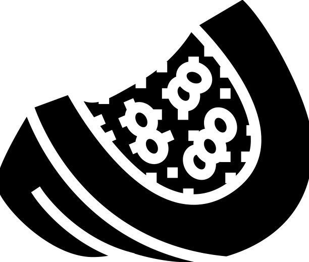 一块南瓜籽雕文图标图片下载