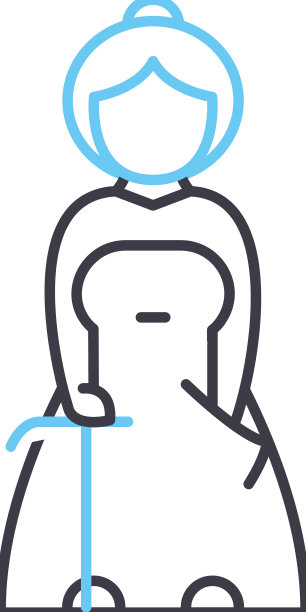 退休保险线图标轮廓符号图片下载