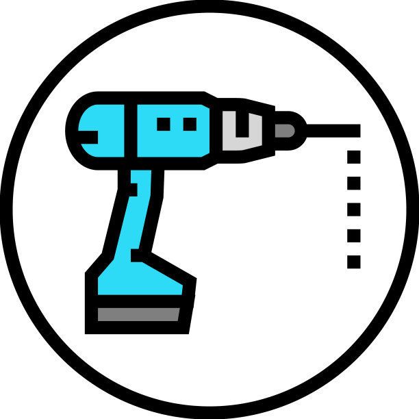 钻孔组装家具颜色图标图片下载