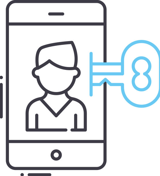 关键人线路图标轮廓符号图片下载