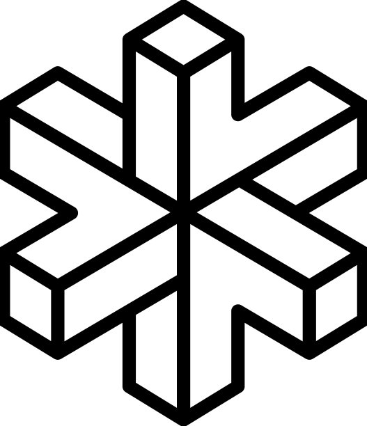 埃舍尔不可能的几何形状线条图标图片下载