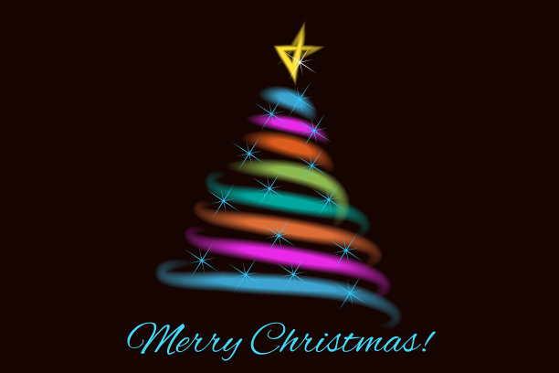 圣诞树贺卡图片矢量素材图片下载