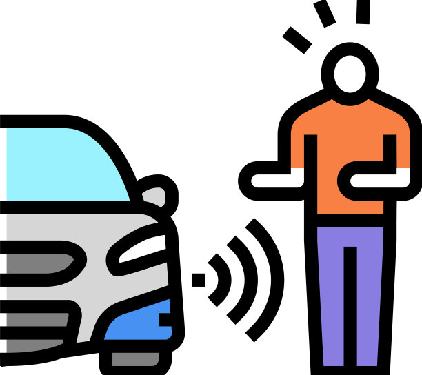 行人传感器颜色图标图片下载