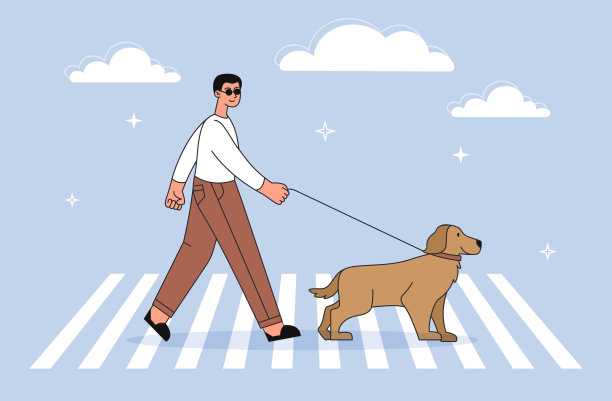 导盲犬的概念图片下载