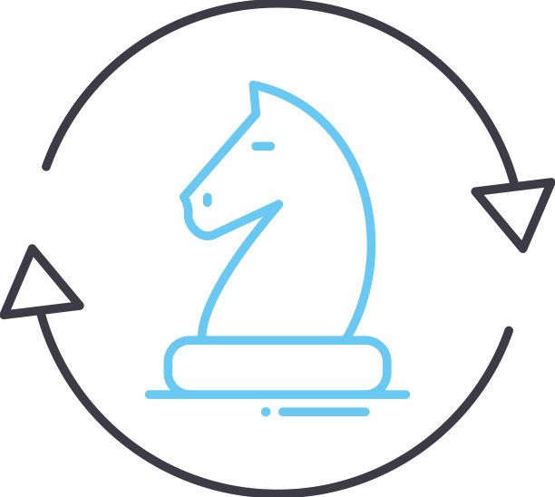 战略决策线图标轮廓符号图片下载