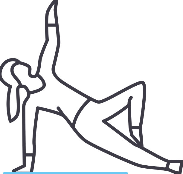 瑜伽线条图标轮廓符号图片下载