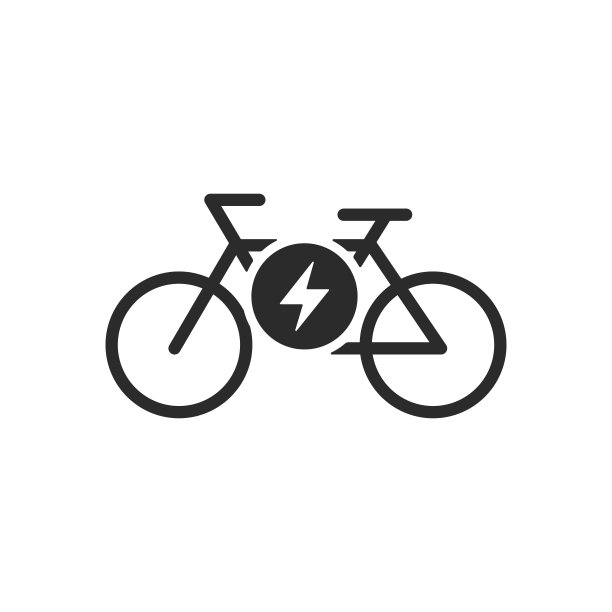电动自行车环保平面设计矢量隔离在白色背景。图片下载