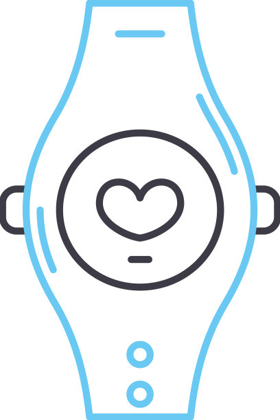 脉搏计线图标轮廓符号图片下载