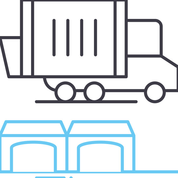 垃圾城市服务线图标轮廓符号图片下载