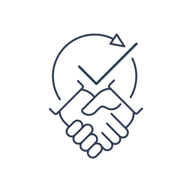 这是合作成功的例子。矢量线性图标隔离在白色背景。图片下载
