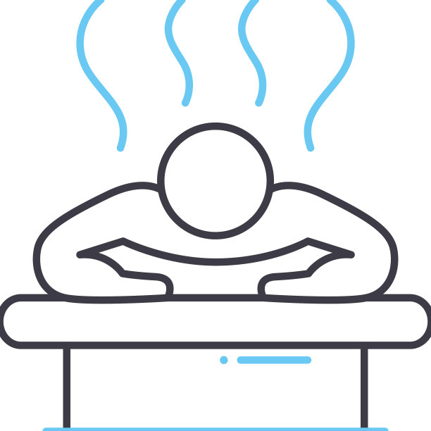 Spa按摩线图标轮廓符号图片下载