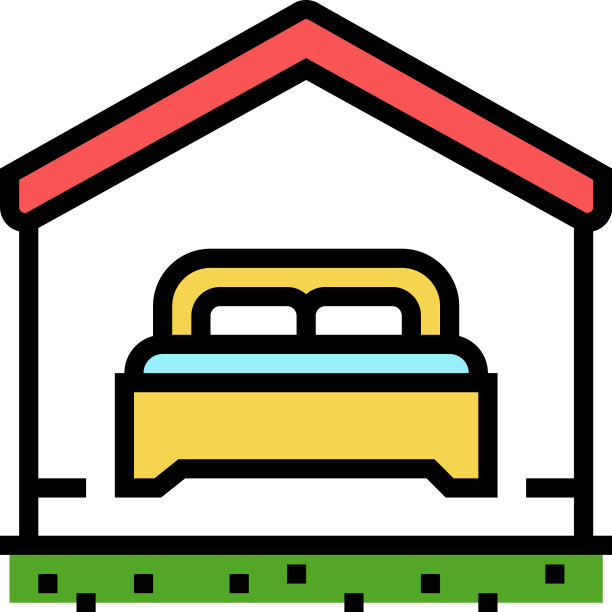 卧室物业物业住宅颜色图标图片下载