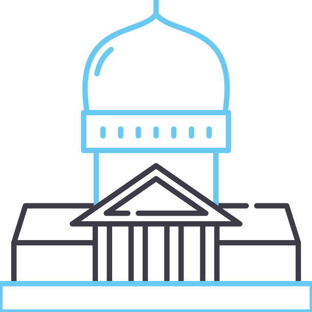 历史博物馆线图标轮廓符号图片下载