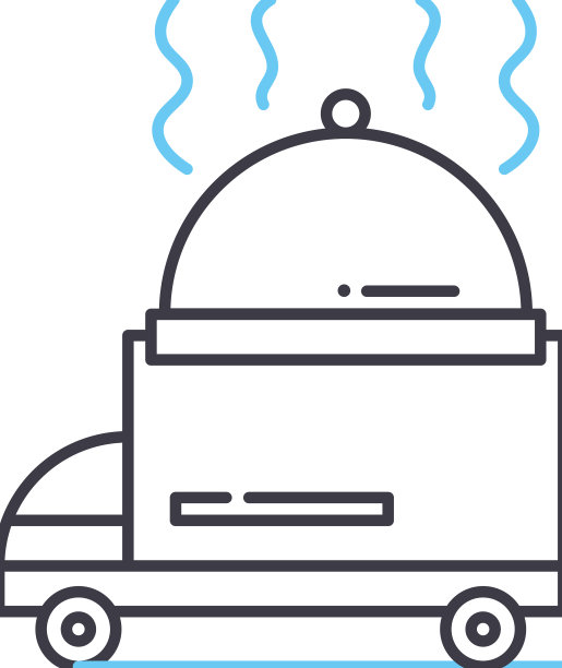 送餐线图标轮廓符号图片下载