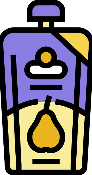 宝宝食物梨色图标图片下载