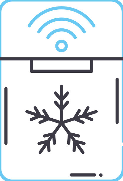 冰箱线图标轮廓符号图片下载