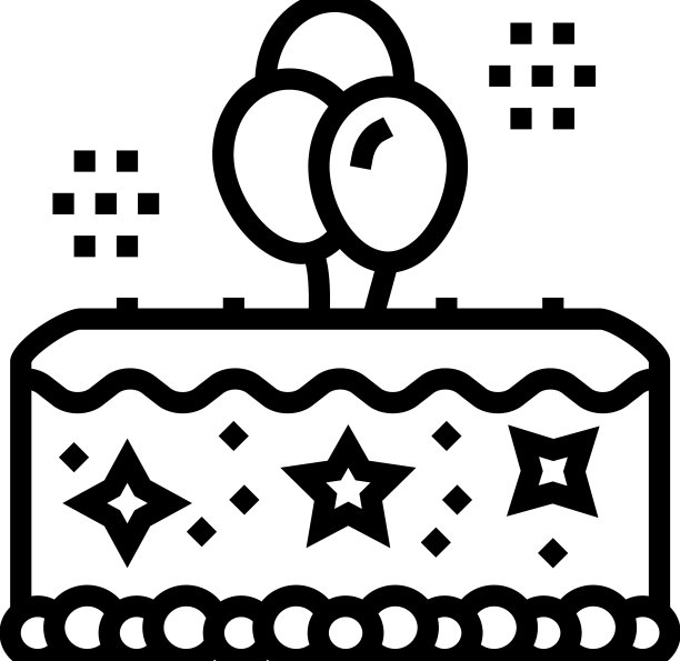 派对蛋糕美食甜品线图标图片下载