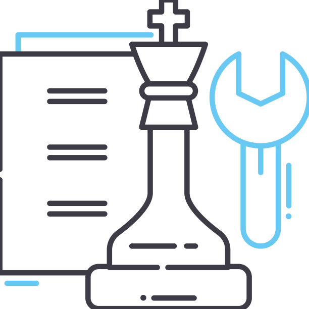 战略工具线图标轮廓符号图片下载