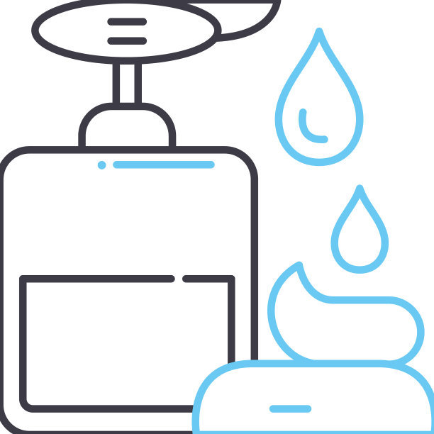 Spa洗液线图标轮廓符号图片下载