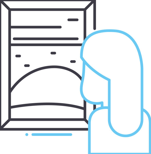 观看线图标轮廓符号图片下载