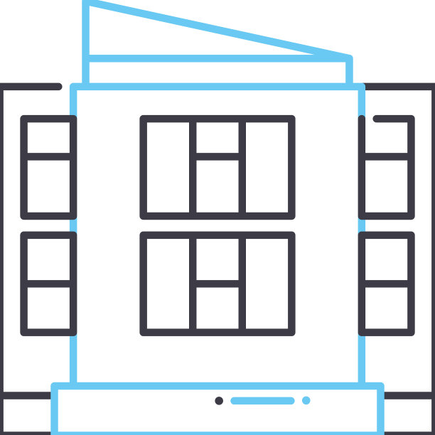 房屋线条图标轮廓符号图片下载