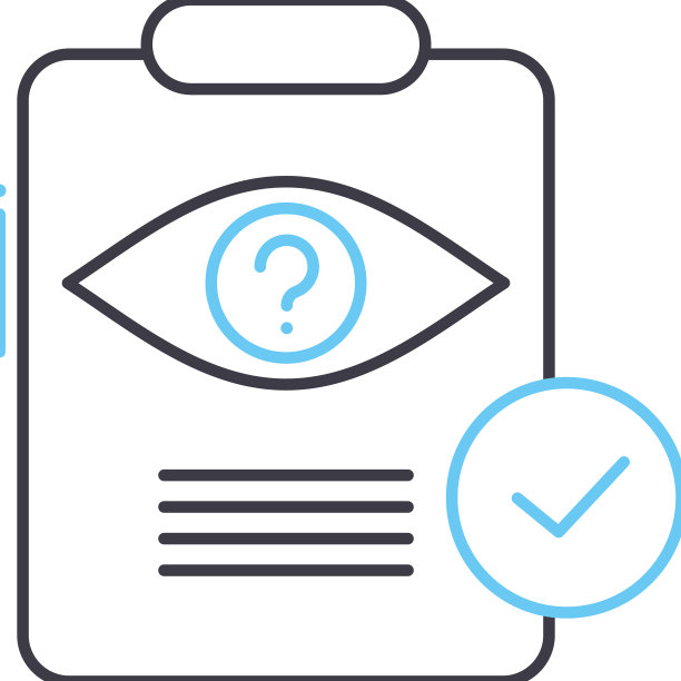 视觉检查表线图标轮廓符号图片下载