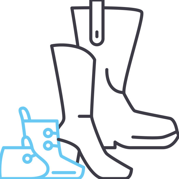 大家族线图标轮廓符号图片下载