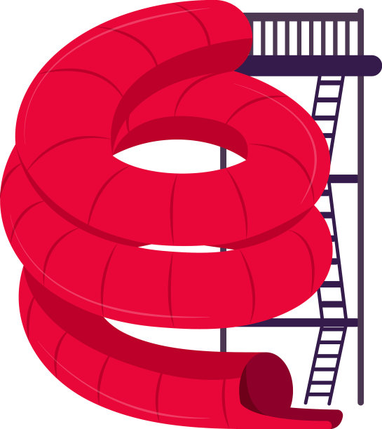 红色滑梯水上乐园图片下载