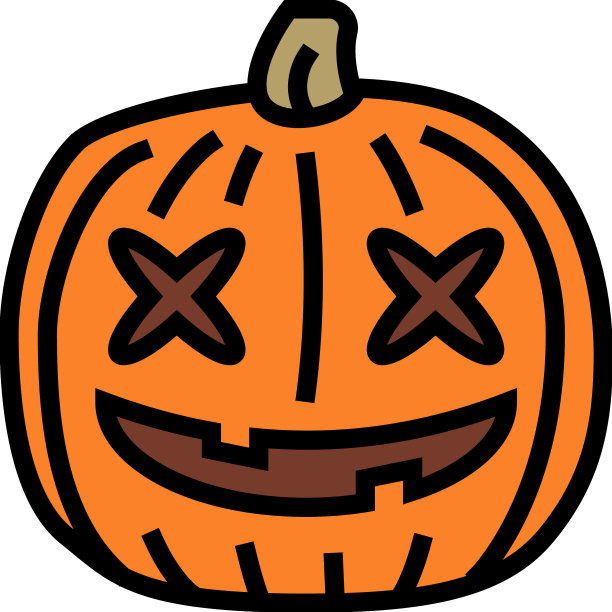 万圣节南瓜可爱的颜色图标图片下载