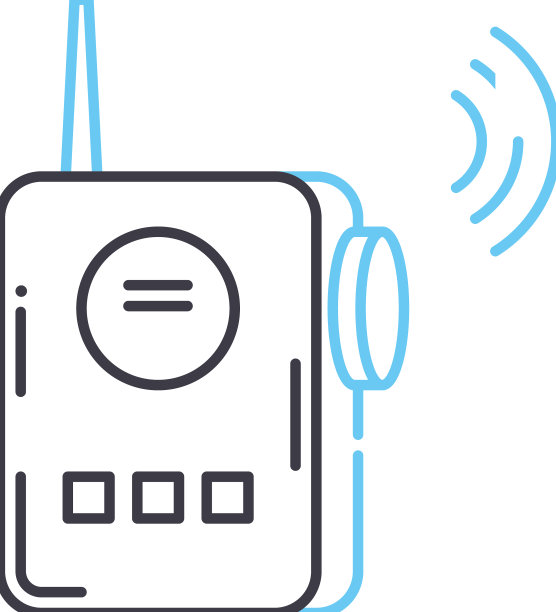 无线电线路图标轮廓符号图片下载