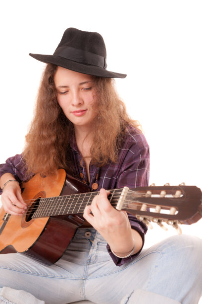 一个女孩的画室肖像图片下载