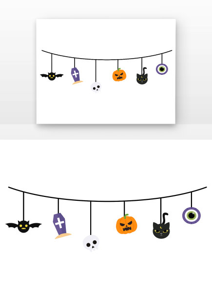 万圣节南瓜墓碑挂饰图片下载