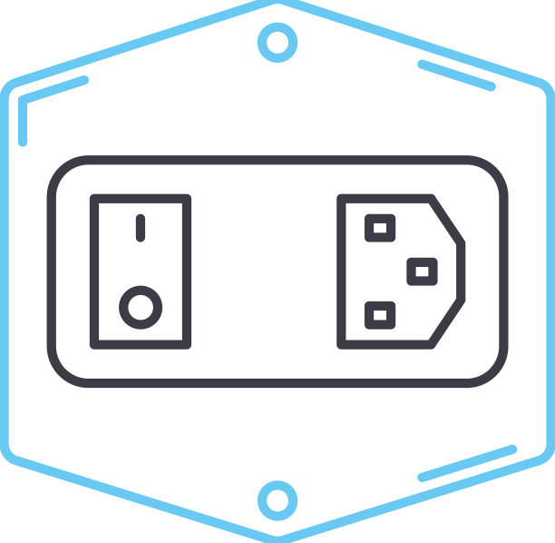 交流电源线路图标轮廓符号图片下载