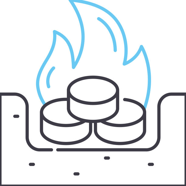 化石燃料线图标轮廓符号图片下载