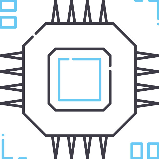 PCB线图标轮廓符号图片下载