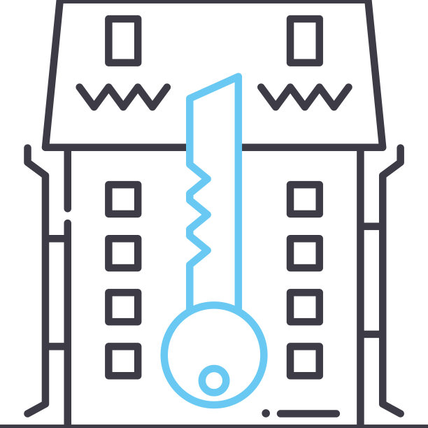 地产线图标轮廓符号图片下载