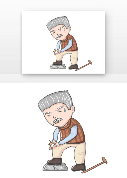 腿部骨质增生老人图片下载