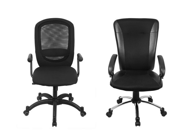 两把黑色办公椅图片下载