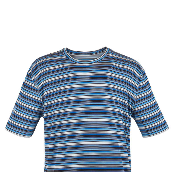 蓝色条纹t恤图片下载