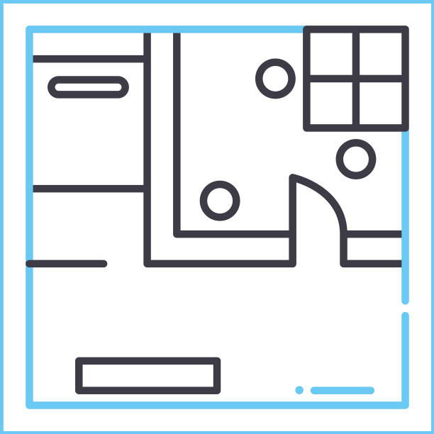 楼面线条图标轮廓符号图片下载