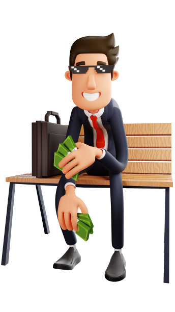 某富商卡通设计控股图片下载