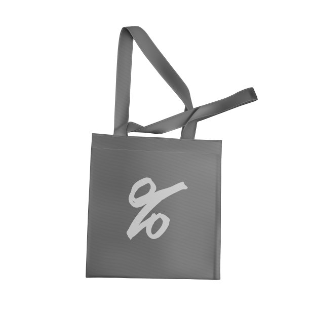 现实的灰色生态袋与百分比图片下载