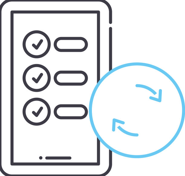 任务管理线图标大纲符号图片下载