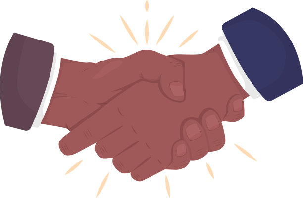 商务交易半平色手势图片下载